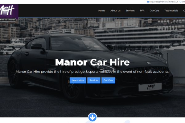 Web Design Poole: Brown Booth - Manor Car Hire